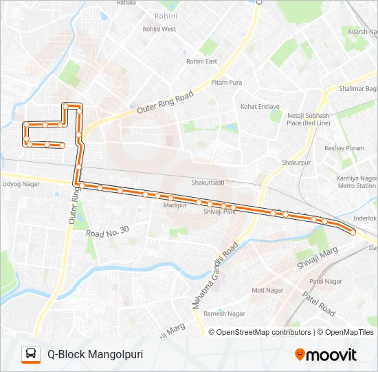 989A Bus Line Map