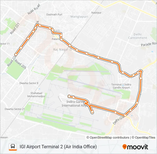 DW-1 Bus Line Map