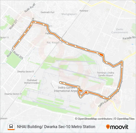 DW-1 Bus Line Map