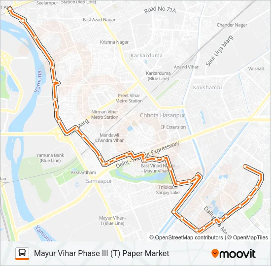 MC137 Bus Line Map