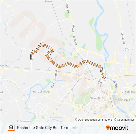 921EXT Bus Line Map