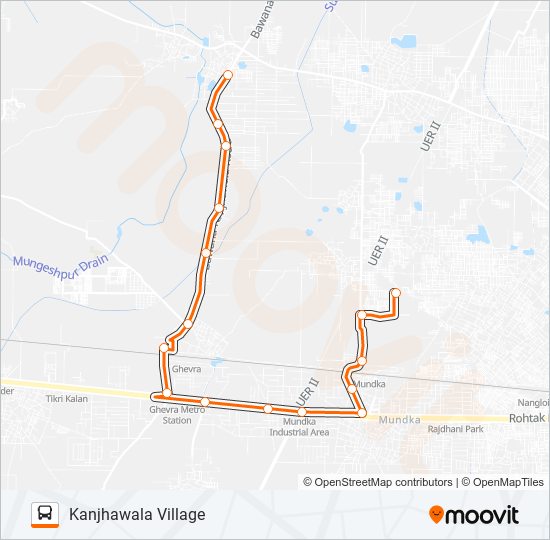 102LSTL bus Line Map