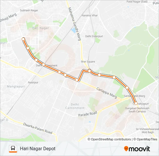 588LSTL Bus Line Map