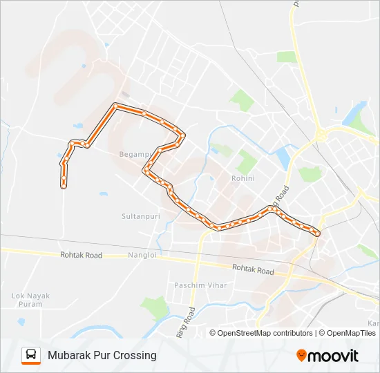 921AEXT Bus Line Map