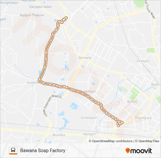 972AEXT Bus Line Map