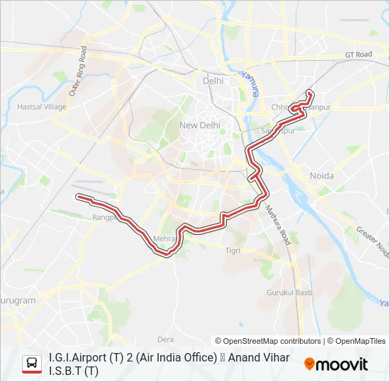 534A Bus Line Map