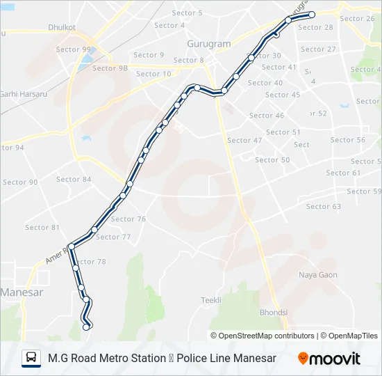133 Bus Line Map