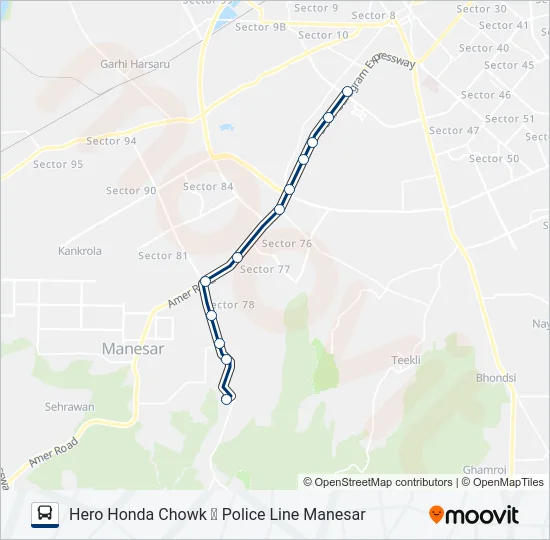 133 Bus Line Map