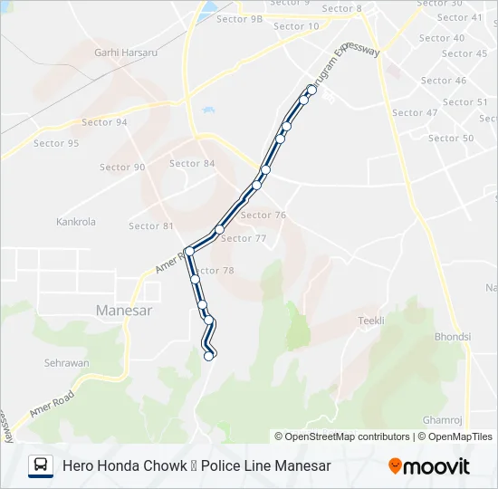 133 Bus Line Map