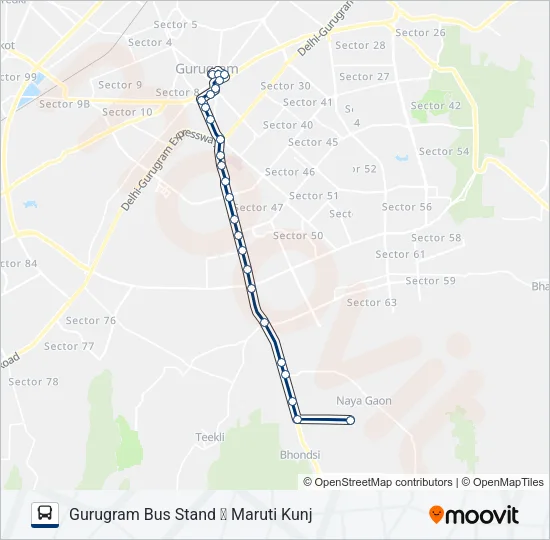 217 Bus Line Map
