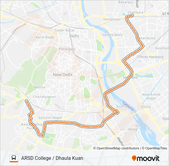 702 Bus Line Map