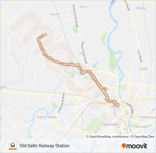 116DWN Bus Line Map