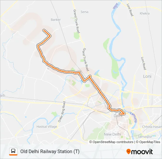 130DWN Bus Line Map