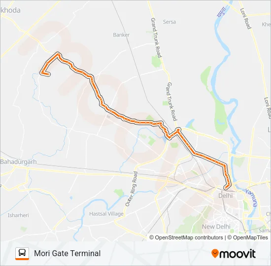 169DWN Bus Line Map
