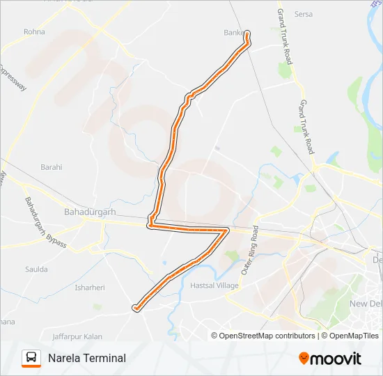 708DWN Bus Line Map