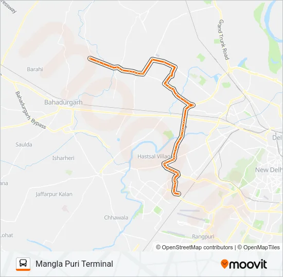 741DWN Bus Line Map