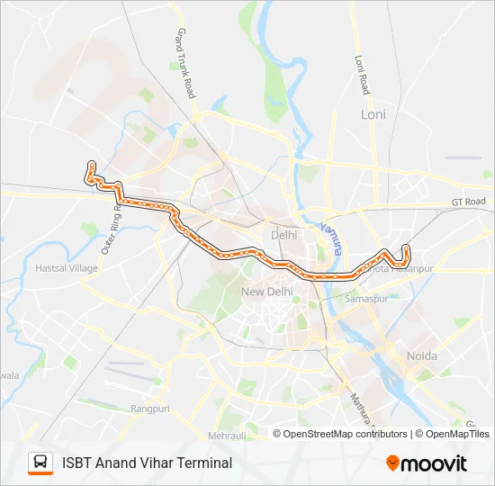 943DWN Bus Line Map