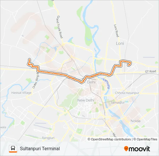 992DWN Bus Line Map