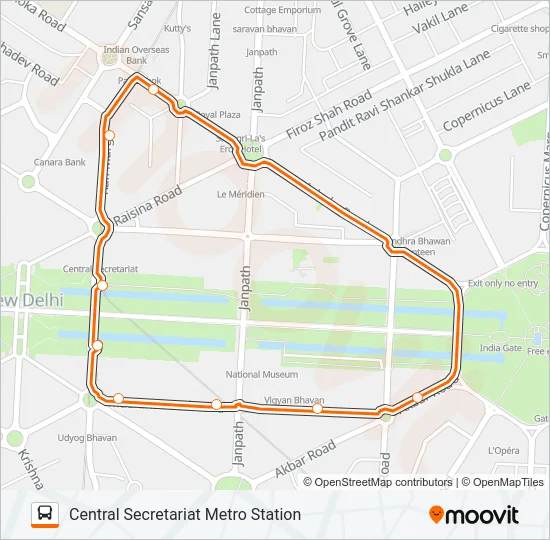 SECRETARIATCIRCULARSERVICE Bus Line Map