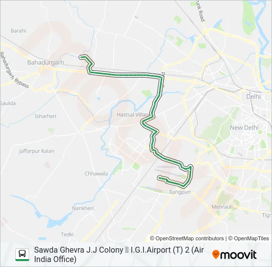 947 Bus Line Map