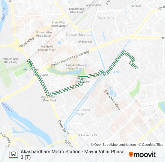 MS-1 Bus Line Map
