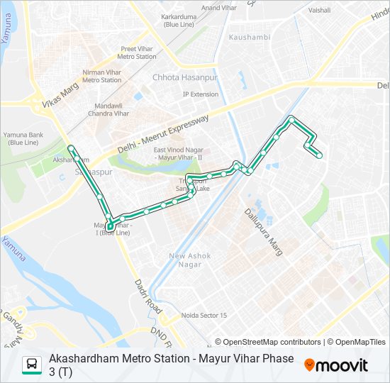 MS-1 bus Line Map