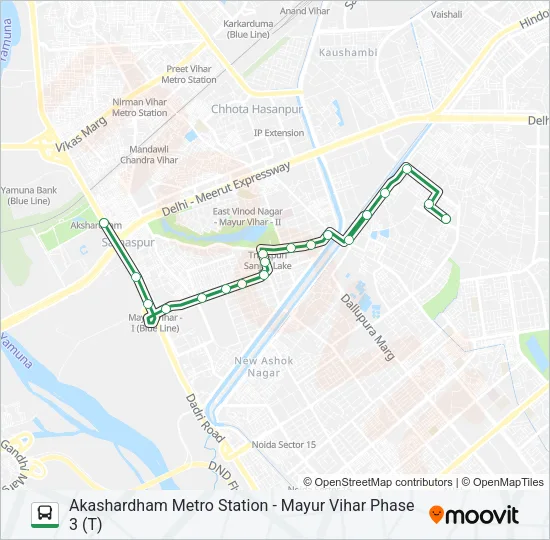 MS-1 Bus Line Map