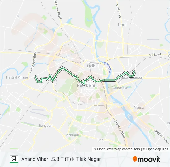 73 Bus Line Map