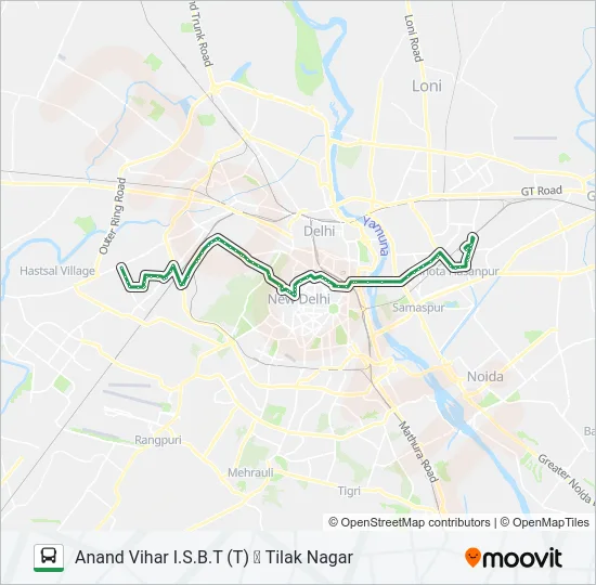 73 Bus Line Map