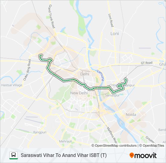 85EXT-SPL Bus Line Map
