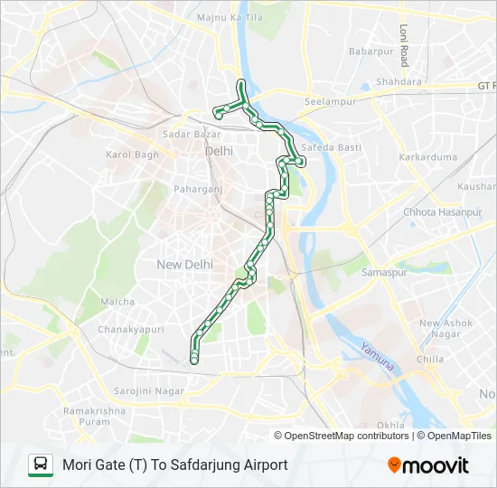 621 Bus Line Map