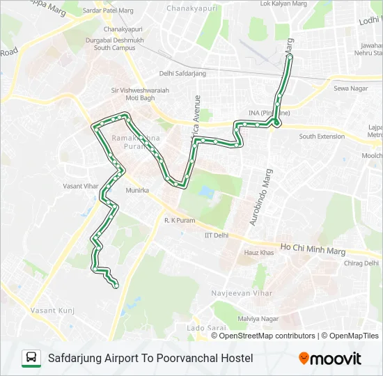 621 Bus Line Map
