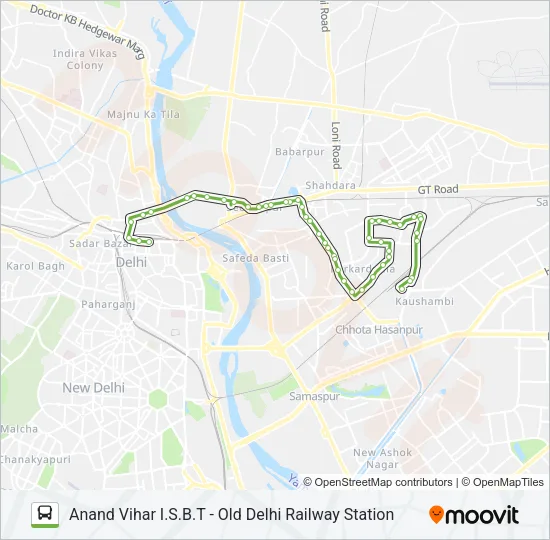 202A Bus Line Map