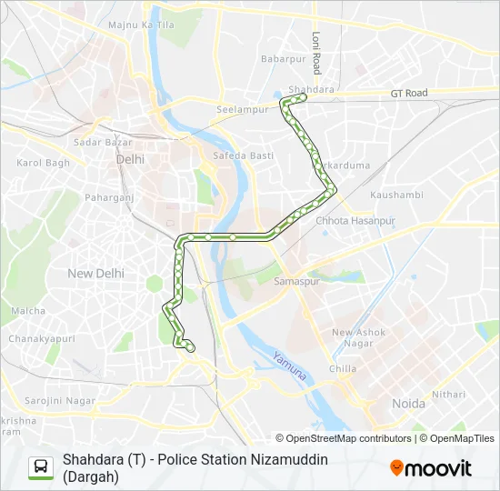 418A Bus Line Map