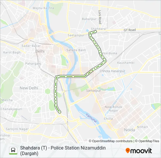 418A Bus Line Map