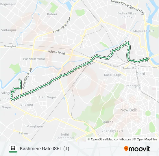 816A Bus Line Map