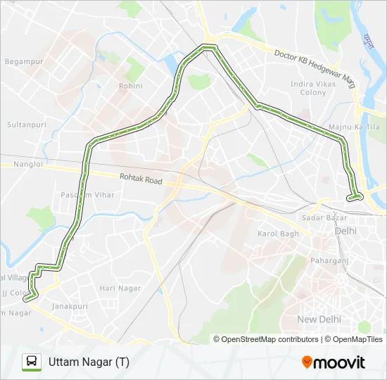883 Bus Line Map