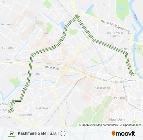 883 Bus Line Map