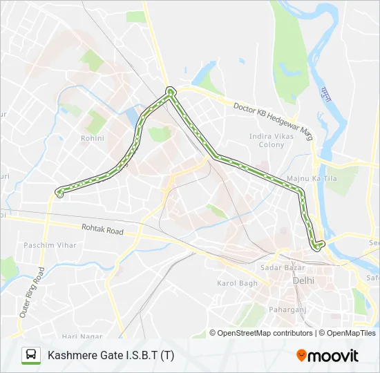 883 Bus Line Map