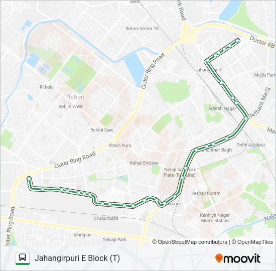 861B Bus Line Map