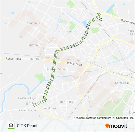882A Bus Line Map