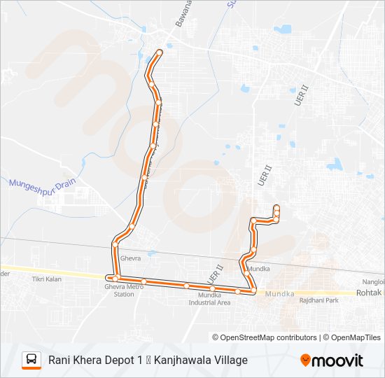 102LSTL Bus Line Map