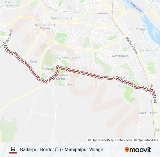 717B Bus Line Map