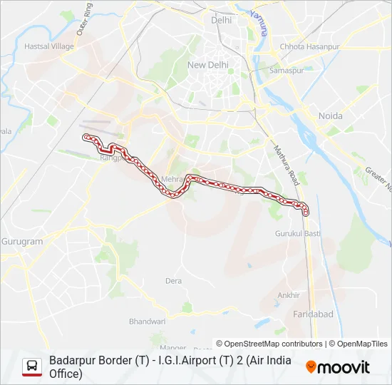 717B Bus Line Map