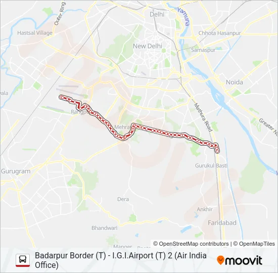 717B Bus Line Map