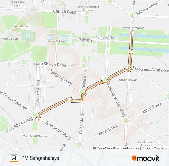 CENTRAL-SECRETARIAT-LINK-SERVICE-PM-SANGRAHALAYA  Line Map