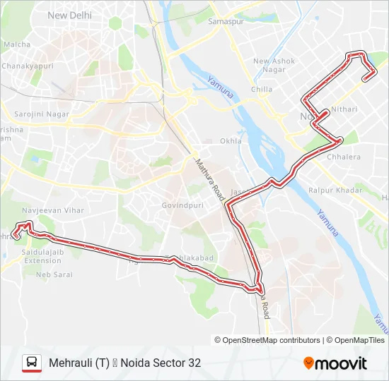 34 Bus Line Map