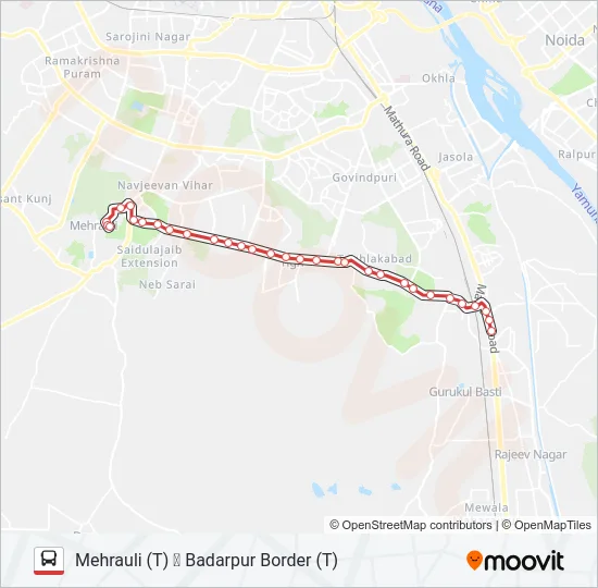 34 Bus Line Map
