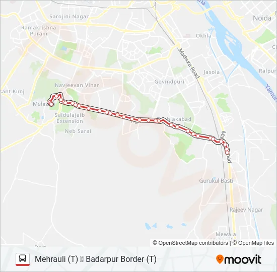 34 Bus Line Map