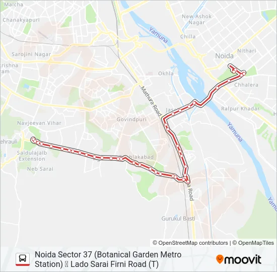 34 Bus Line Map